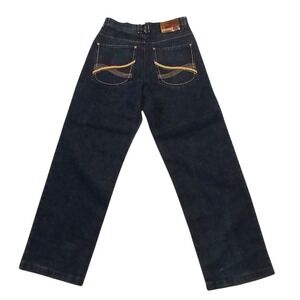 Vintage Y2K Southpole Green Tab Jeans Mens 34 Dark Blue‎ Baggy Streetwear Retro